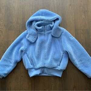 ALO Yoga Light Blue Teddy Jacket